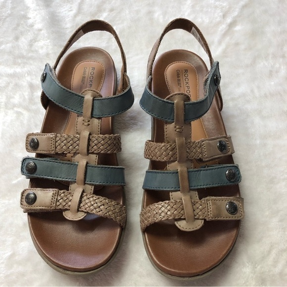 NWOB 𝅺Rockport Cobb Hill Rubey T-Strap Sandals Size 6 - Picture 1 of 9